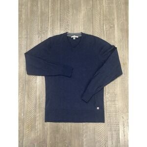 Smartwool Men Kiva Ridge V-Neck Sweater Size Small Blue SR627